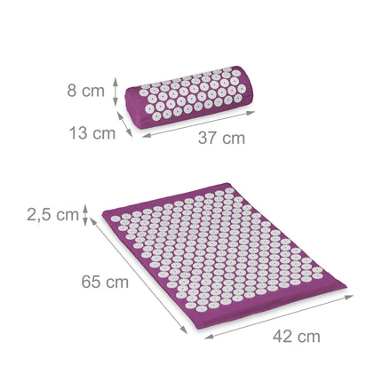 Acupressure mat with pillow
