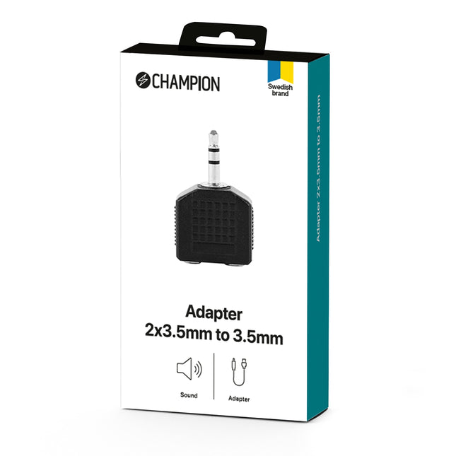 Adapter 3.5mm male - 2 x 3.5mm female