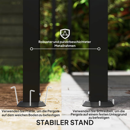 Aanbouwpaviljoen pergola met dak, waterafstotende paviljoenoverkapping, vrijstaand tuinpaviljoen, terraspaviljoen, overkapping, zonwering voor terras, tuin, ca. 2,5 x 3 x 2,5 m, crèmewit Aosom