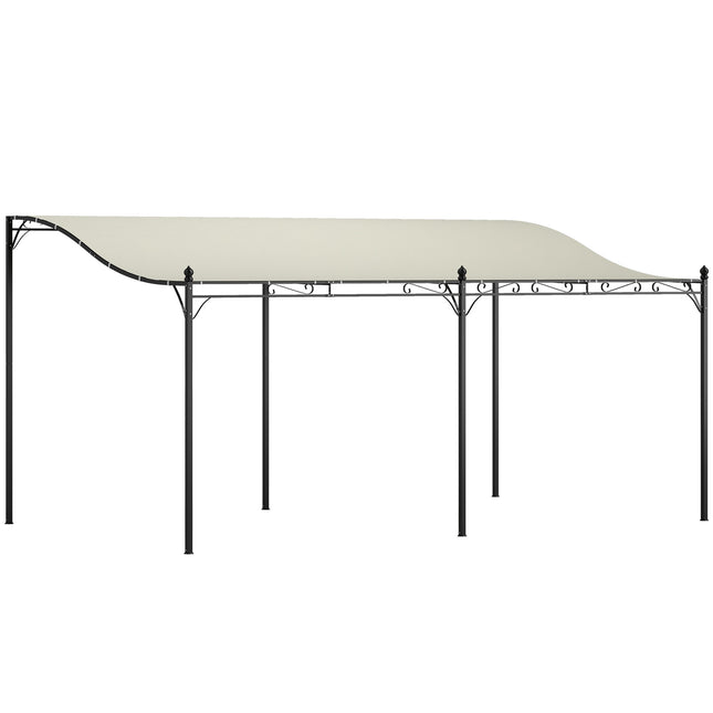 Detached garden pergola with water-repellent canopy, 3x5 m Creamy white