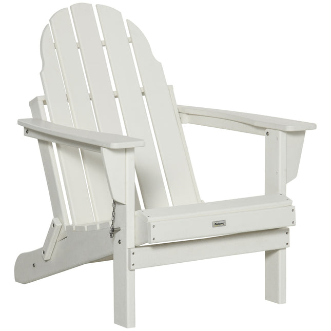 Folding Adirondack Garden Chair - White, 75x87x93 cm