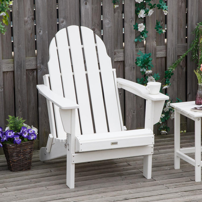 Folding Adirondack Garden Chair - White, 75x87x93 cm
