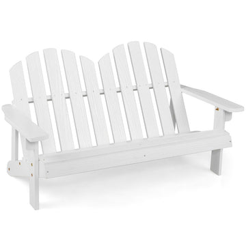 Adirondack chair for children 2-seater Adirondack chair made of wood white 99 x 51 x 56.5 cm