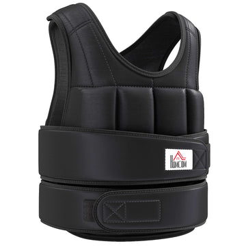 Adjustable 10 KG Weighted Vest, Black, Oxford Fabric