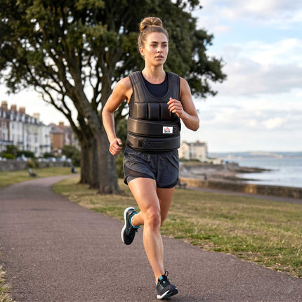 Adjustable 10 KG Weighted Vest, Black, Oxford Fabric