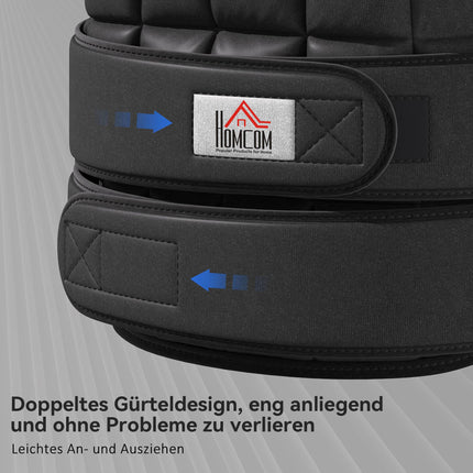 Adjustable 20 KG Weight Vest, Removable Weights, Black