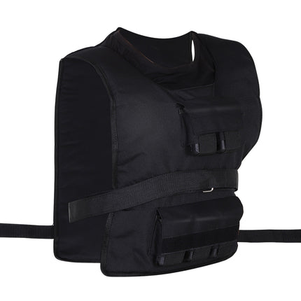 Adjustable 20 kg training vest - Oxford Material, Black