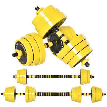 Adjustable 25 kg dumbbell set with 12 plates for fitness