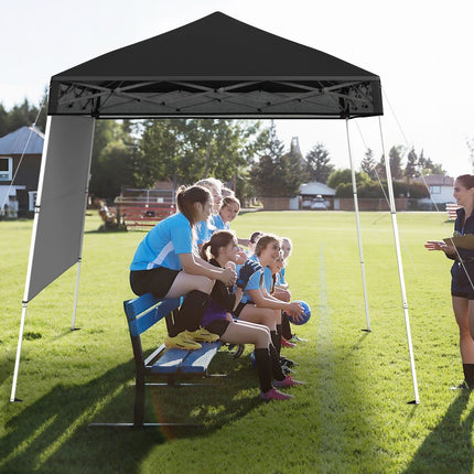 Adjustable 2x2m Pop-Up Gazebo with Sidewall, Black