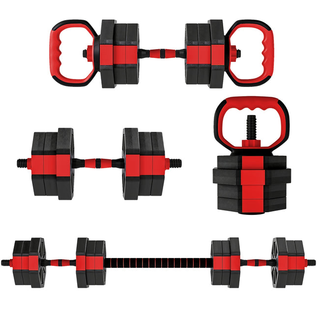 Adjustable 4-in-1 Dumbbell Set – 20KG for Home Workouts