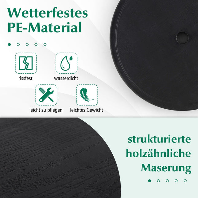 Adjustable 50cm Round Umbrella Table with 38mm Hole