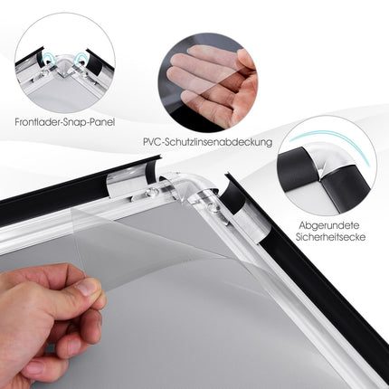Adjustable A3 Poster Stand Set, Rotatable, Black
