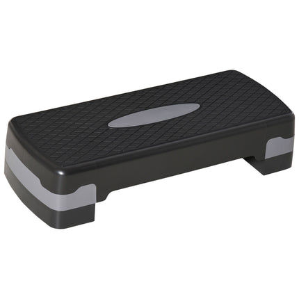 Adjustable Aerobic Stepper, 68x29x15cm, Black/Grey
