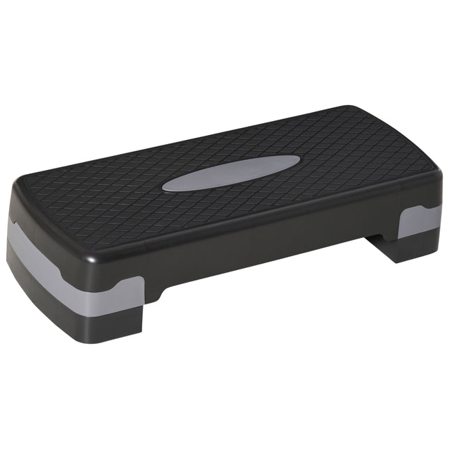 Adjustable Aerobic Stepper, 68x29x15cm, Black/Grey