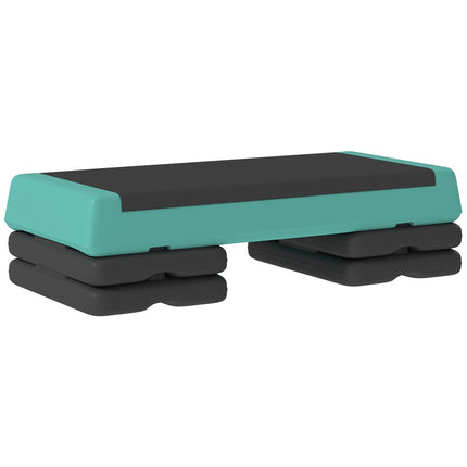 Adjustable Aerobic Stepper with Non-Slip Surface, Green