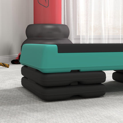 Adjustable Aerobic Stepper with Non-Slip Surface, Green