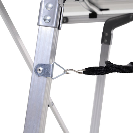 Adjustable Aluminum Folding Picnic Table with Carry Bag, 120x69 cm