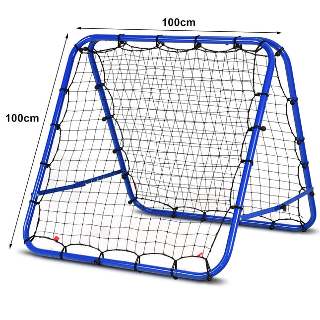 Verstelbare hoek voor een voetbalreboundnet, 100 x 100 cm