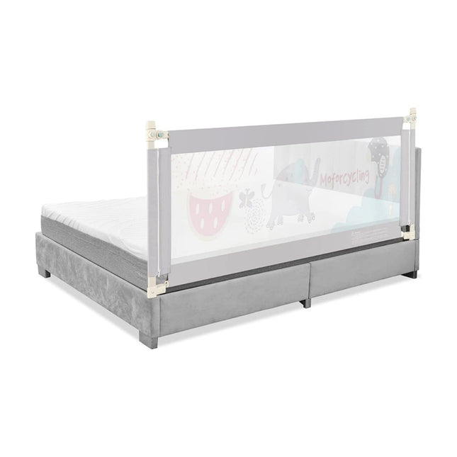 Adjustable Baby Bed Rail, 175cm, Double Lock, Gray