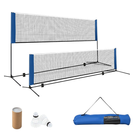 Adjustable Badminton Net Set with Stand, Shuttlecocks & Bag