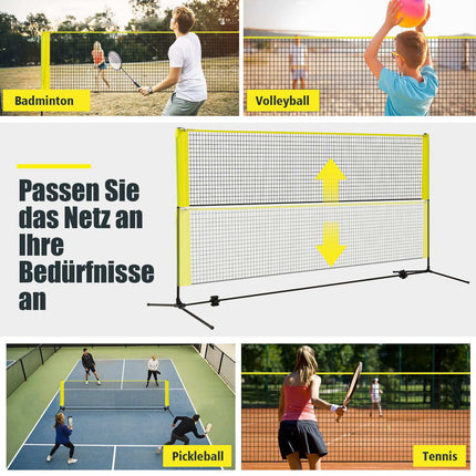 Adjustable Badminton Net Set with Stand, Shuttlecocks, Bag
