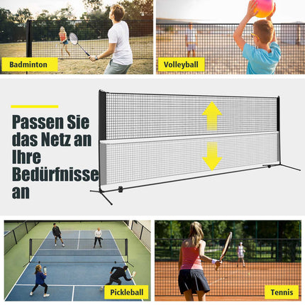Adjustable Badminton Net Set with Stand and Carry Bag