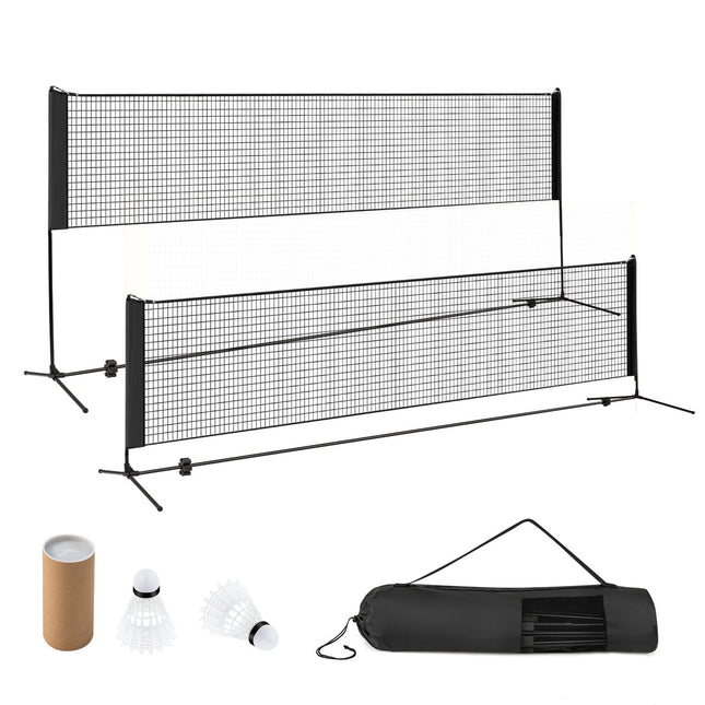 Adjustable Badminton Net Set with Stand and Carry Bag