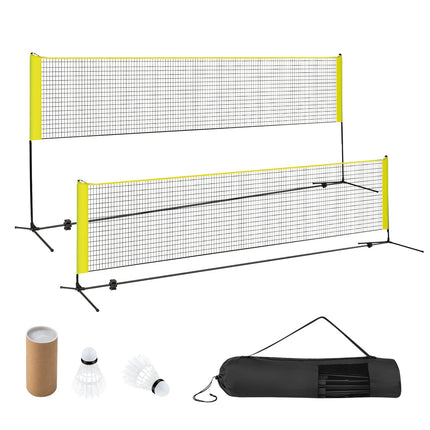 Adjustable Badminton Net Set with Stand and Carry Bag