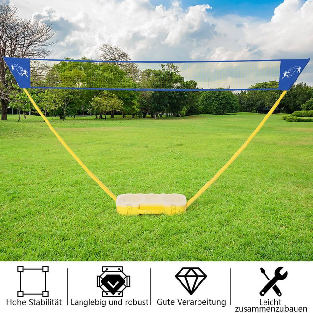 Adjustable Badminton Volleyball Net Set, 3x1.5m Portable