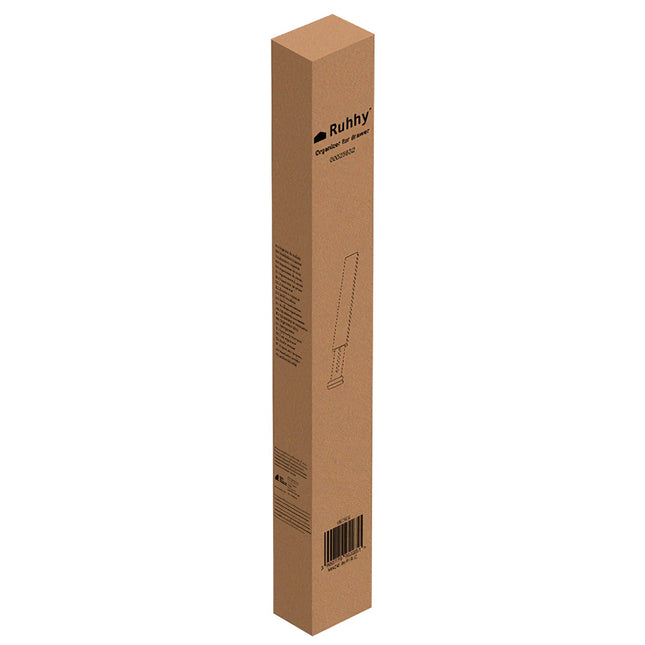 Adjustable Bamboo Drawer Organizer, White, 4-Pack