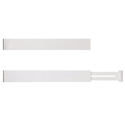 Adjustable Bamboo Drawer Organizer, White, 4-Pack
