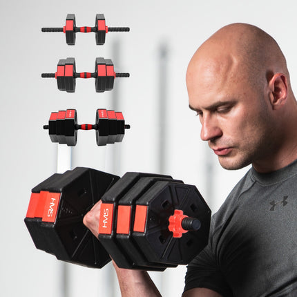 Adjustable Barbell & Dumbbell Set – 30kg Composite