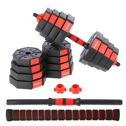 Adjustable Barbell & Dumbbell Set – 30kg Composite