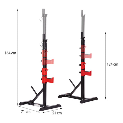 Adjustable Barbell Stands – Weightlifting, Home Gym