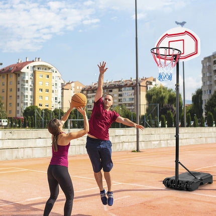 Adjustable Basketball Hoop, Portable Fillable Base, 2 Nets