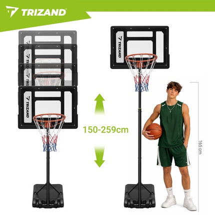 Adjustable Basketball Hoop with Backboard and Ball