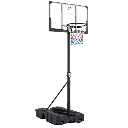 Adjustable Basketball Hoop with Wheels & Storage