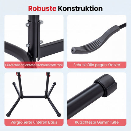 Adjustable Bike Storage Rack for 4 Bikes, Carbon Steel