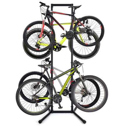 Adjustable Bike Storage Rack for 4 Bikes, Carbon Steel