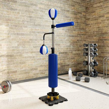 Adjustable Boxing Stand with Speedballs and Kick Pad