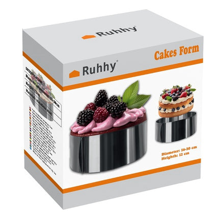 Adjustable Cake Tin Rim, Stainless Steel, 16-30cm
