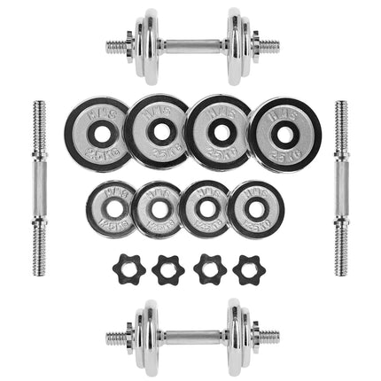Adjustable Chrome Dumbbells with Case, 20kg