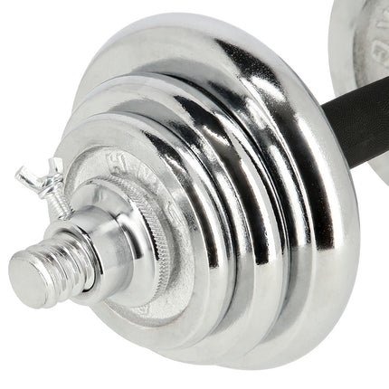 Adjustable Chrome Dumbbells with Case, 20kg Set