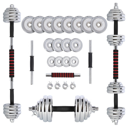 Adjustable Chrome Dumbbells with Case, 30kg Set