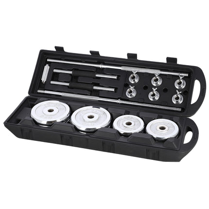 Adjustable Chrome Dumbbells with Case, 50kg Set