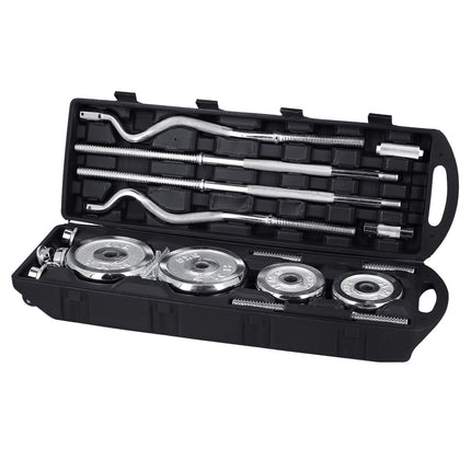 Adjustable Chrome Dumbbells with Case, 55kg