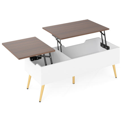 Adjustable Coffee Table with Lift-Top & Hidden Storage