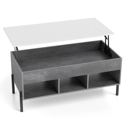 Adjustable Coffee Table with Lift-Top, Storage, Gray