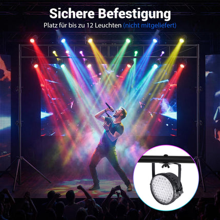 Adjustable DJ Light Stand with Crossbar, 140–265 cm Height