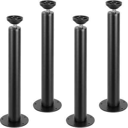 Adjustable Desk Legs Set of 4, Steel, 16-Inch, Black